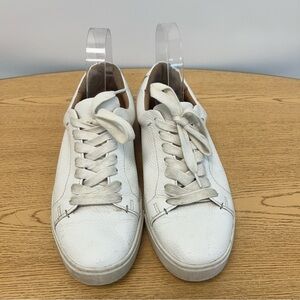 Frye Ivy Low lace up leather sneaker white 8/5